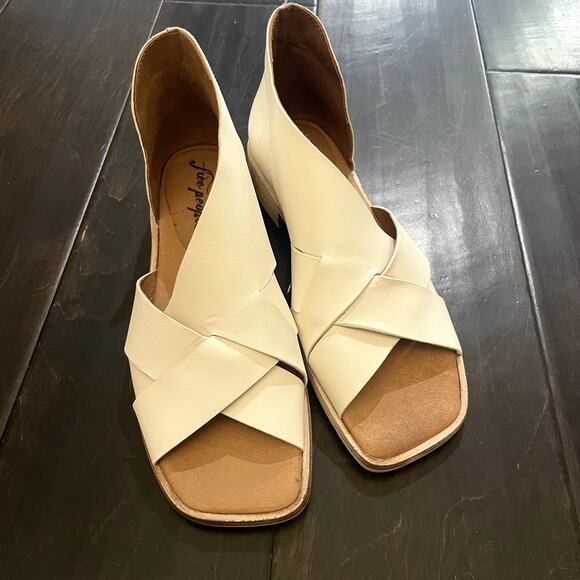 Free People Sun Valley Sandals Sienna White Leather Women's Size EU 38.5 - Picture 2 of 7